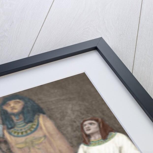 Mummification. Anciet Egypt. Engraving. 19th century. Colored. by Anonymous