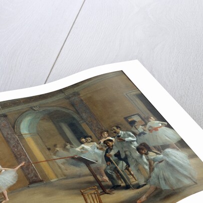 The Dance Foyer at the Opera on the Rue Le Peletier by Egar Degas