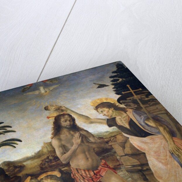 Baptism of Christ by Leonardo da Vinci and Andrea del Verrocchio by Anonymous