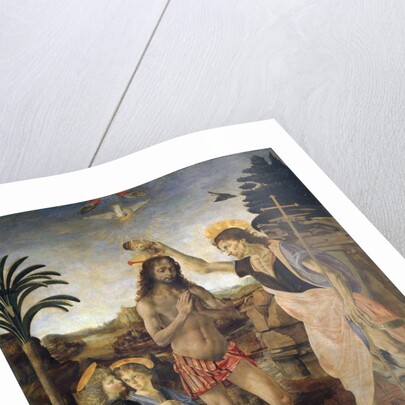 Baptism of Christ by Leonardo da Vinci and Andrea del Verrocchio by Anonymous