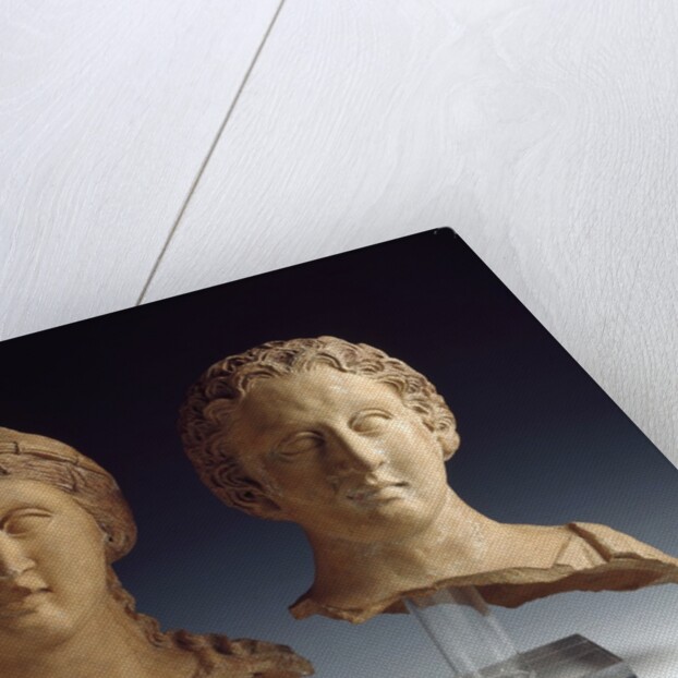 Magna Graecia : Female bust and male bust by Anonymous