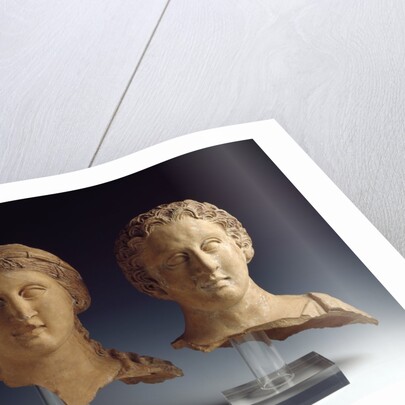 Magna Graecia : Female bust and male bust by Anonymous