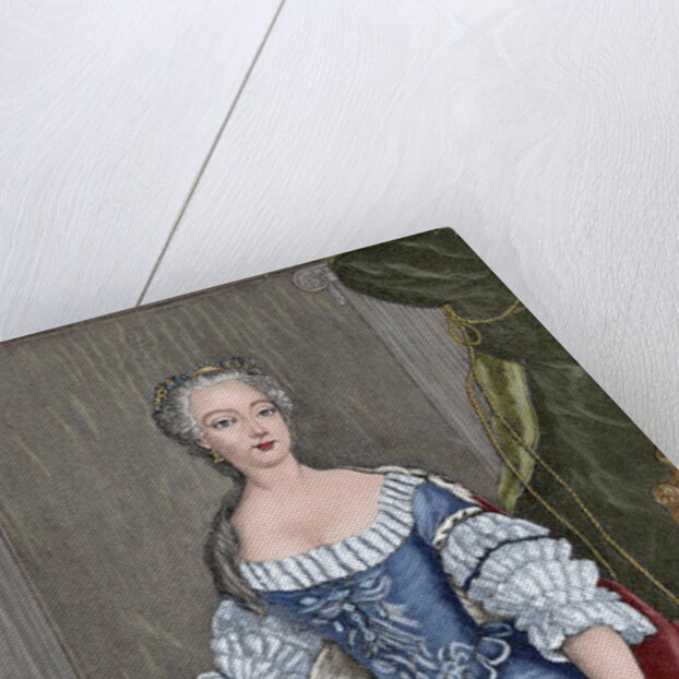 Elisabeth Christine of Brunswick-Wolfenbuttel-Bevern (1715-1797). Engraving. Colored. by Anonymous