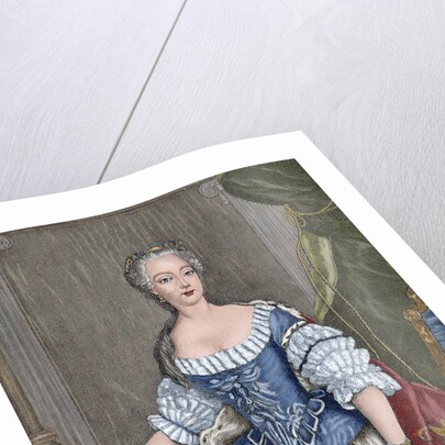 Elisabeth Christine of Brunswick-Wolfenbuttel-Bevern (1715-1797). Engraving. Colored. by Anonymous