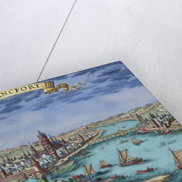 Germany. Frankfurt. Engraving. 17th century. Colored. by Anonymous