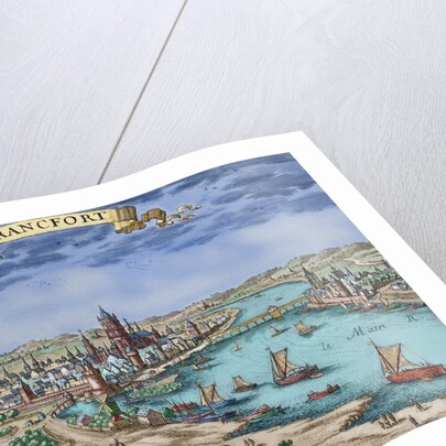 Germany. Frankfurt. Engraving. 17th century. Colored. by Anonymous
