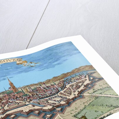 France. Strasbourg. Engraving. 17th century. Colored. by Anonymous