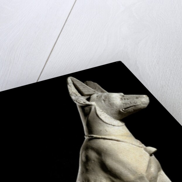 Ancient Egyptian sculpture of Anubis by Anonymous