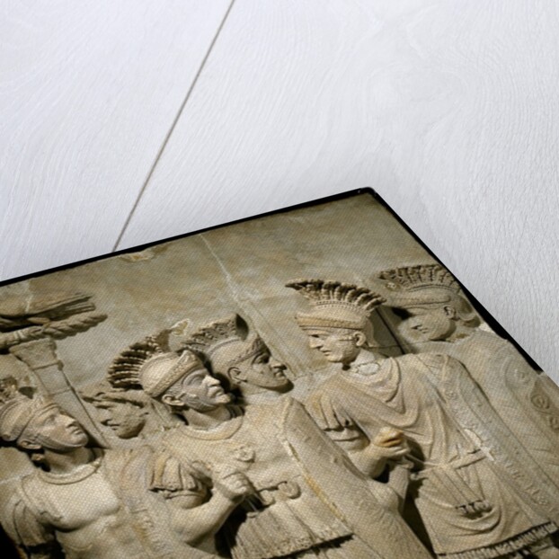 Roman marble relief of the Praetorian Guard by Anonymous