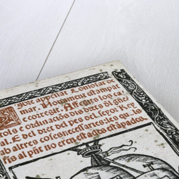 Catalan literature. 14th and 15th Centuries. Book of the Consulate of the Sea. Cover. by Anonymous