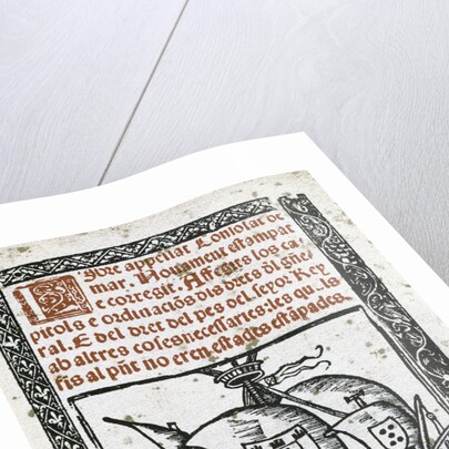 Catalan literature. 14th and 15th Centuries. Book of the Consulate of the Sea. Cover. by Anonymous