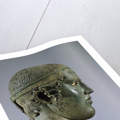 Detail of the Charioteer of Delphi, also known as Heniokhos by Anonymous