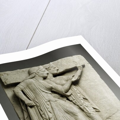 Ancient Greek metope with chorus of young girls by Anonymous