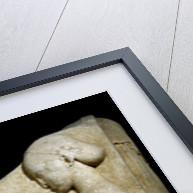 Panel of Ludovisi Throne : A naked woman playing a flute by Anonymous
