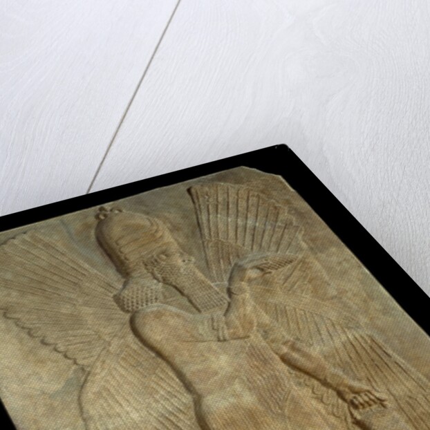 Mesopotamian relief of blessing winged genius by Anonymous