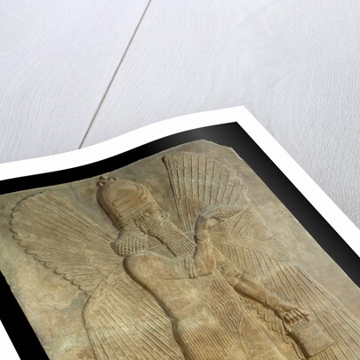 Mesopotamian relief of blessing winged genius by Anonymous