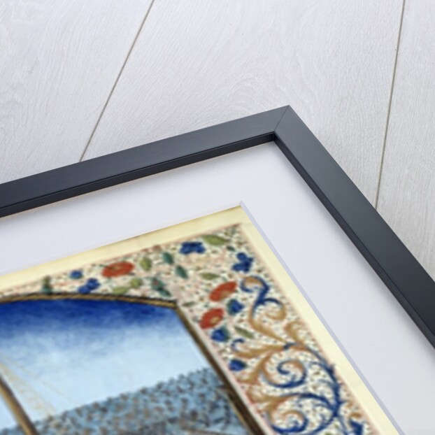 Manuscript illumination of ship at sea from "L'esprit de fortune et de vertu" by Anonymous