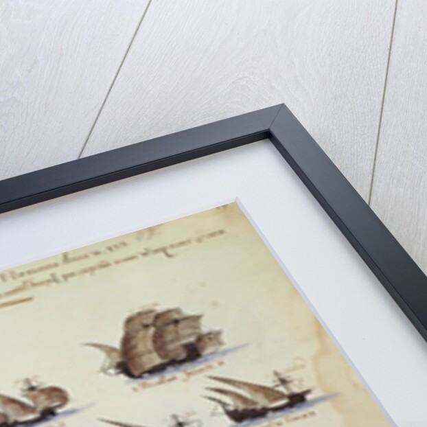 16th century manuscript depicting Portuguese fleet by Anonymous