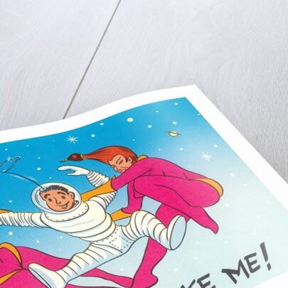 Extraterrestrial Vixens Fighting Over Astronaut by Anonymous