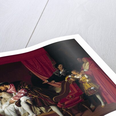 Francois I receives the last breath of Leonardo da Vinci by Jean-Auguste-Dominique Ingres