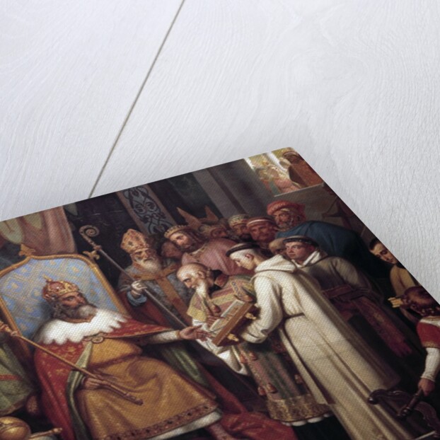 Charlemagne surrounded by his principal officers by Jules Laure