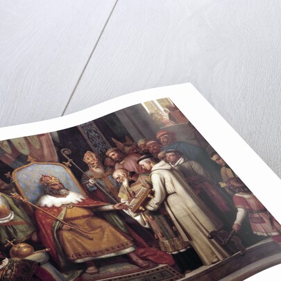 Charlemagne surrounded by his principal officers by Jules Laure