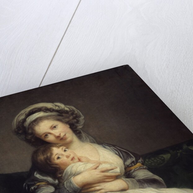 Self-Portrait in a Turban with Her Child by Elisabeth Louise Vigee-LeBrun