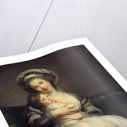 Self-Portrait in a Turban with Her Child by Elisabeth Louise Vigee-LeBrun