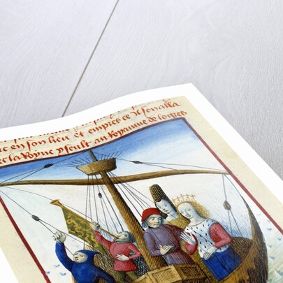 The queen Iseult releases Tristan and they board towards the kingdom of Logres by Anonymous