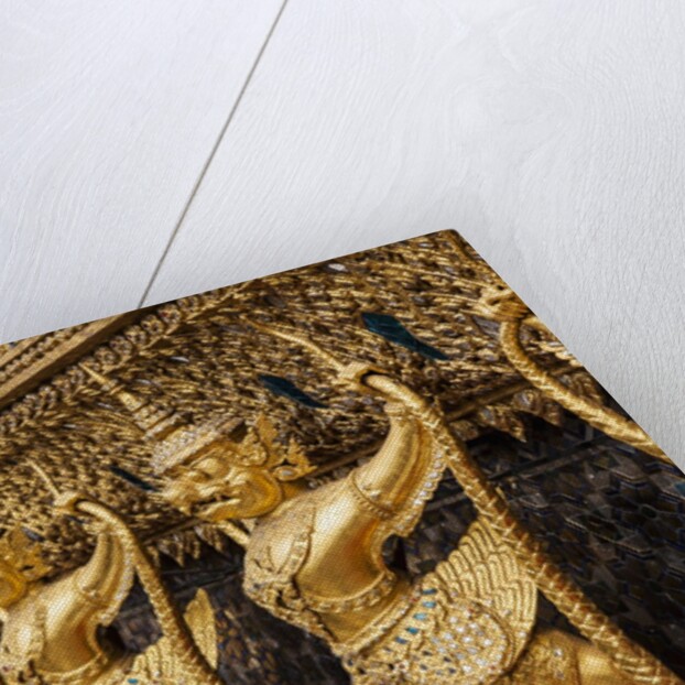 Grand Palace Complex, Wat Phra Kaew Temple (Temple of the Emerald Buddha), decorations with Garuda and Nagas statues by Anonymous