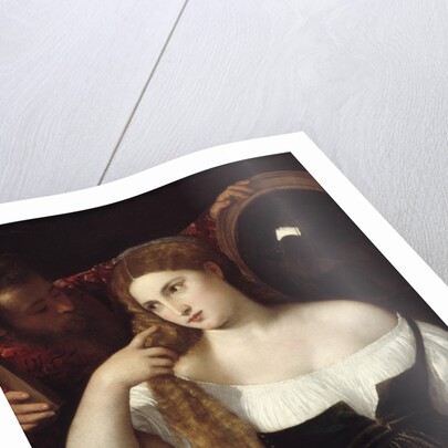 Portrait of a woman at a her toilet by Tiziano Vecellio