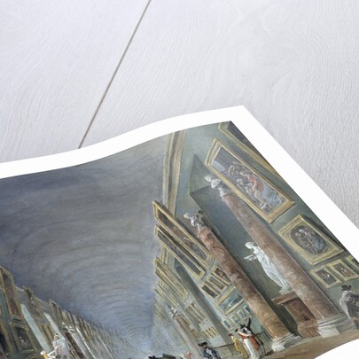 The Grand Hall of the Louvre by Hubert Robert