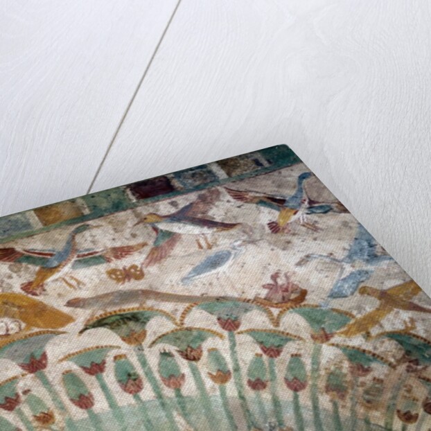 Ancient Egyptian wall painting depicting scene in the Nile marshes by Anonymous