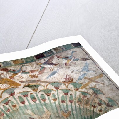 Ancient Egyptian wall painting depicting scene in the Nile marshes by Anonymous