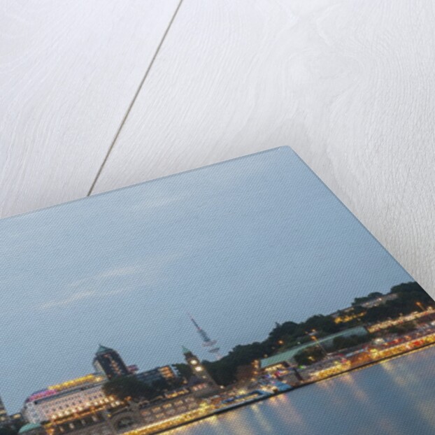 View of Elbe River and St. Pauli Landungsbrucken from Stage Theatre Hamburg by Anonymous