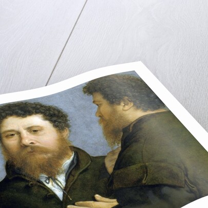Portrait of a goldsmith in three views by Lorenzo Lotto