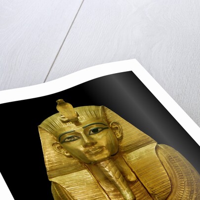 Egyptian Antiquity : gold head of pharaoh by Anonymous