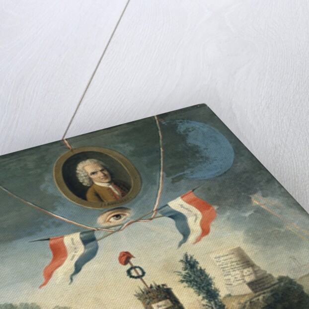 Revolutionary Allegory : Portrait of Jean Jacques Rousseau by Jeaurat de Bertry