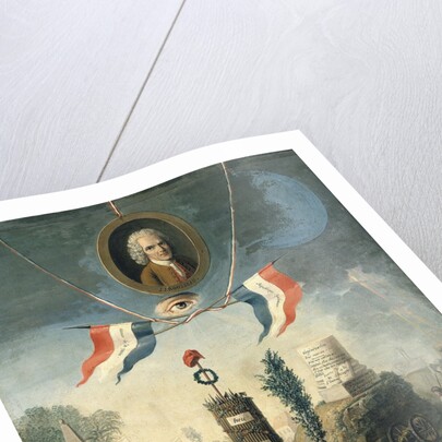 Revolutionary Allegory : Portrait of Jean Jacques Rousseau by Jeaurat de Bertry
