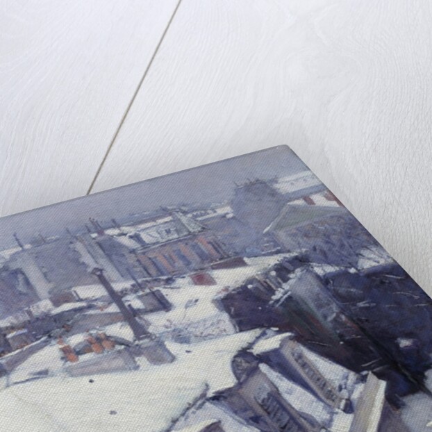View of Roofs (with snow) in Paris by Gustave Caillebotte