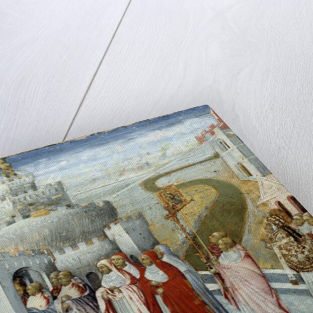 Procession of Pope Gregory I the Great at the castle of St. Angelo by Giovanni di Paolo
