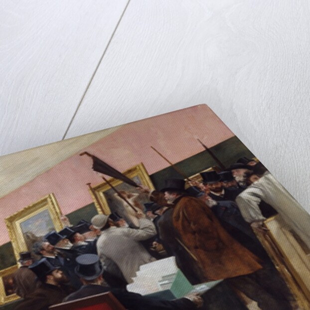 A session of the painting jury at the Salon of French artists at the Palace of Industry by Henri Gervex
