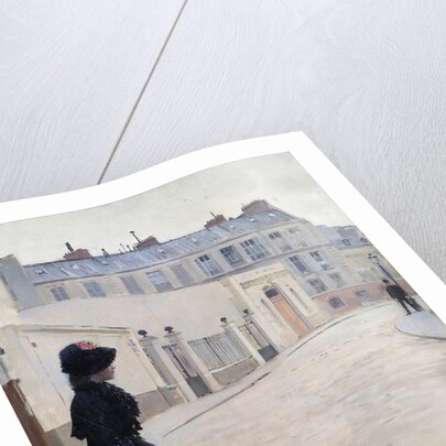 Waiting, rue de Chateaubriand in Paris by Jean Beraud