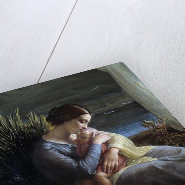 Detail of The poem of the Soul, The Angel and The Mother by Louis Janmot