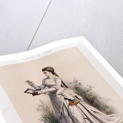 Portrait of Caroline Carvalho as Margherita in "Faust" by Charles Gounod
