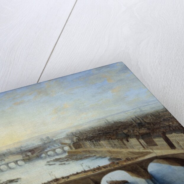 Panoramic view of Paris over the Pont Royal by Charles Grevenbroeck