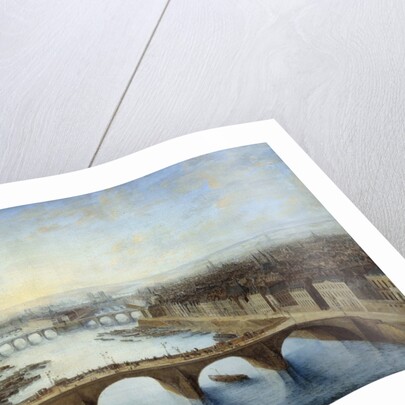 Panoramic view of Paris over the Pont Royal by Charles Grevenbroeck