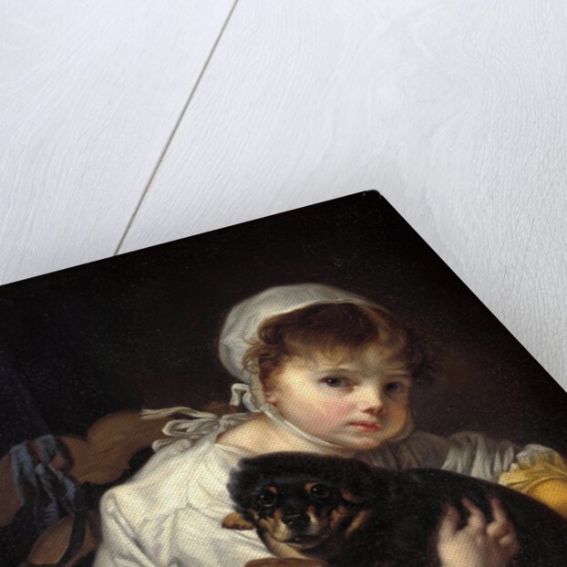 Girl with a Small Dog by Jean-Baptiste Greuze