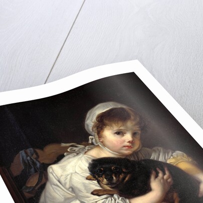 Girl with a Small Dog by Jean-Baptiste Greuze