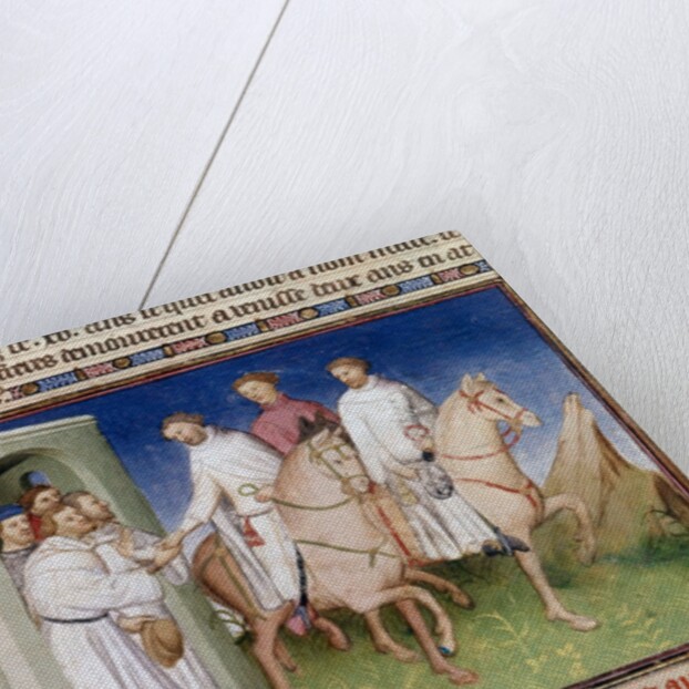 Niccolo, Matteo and Marco Polo say goodbye to their familiy at the city gate of Venice by Anonymous